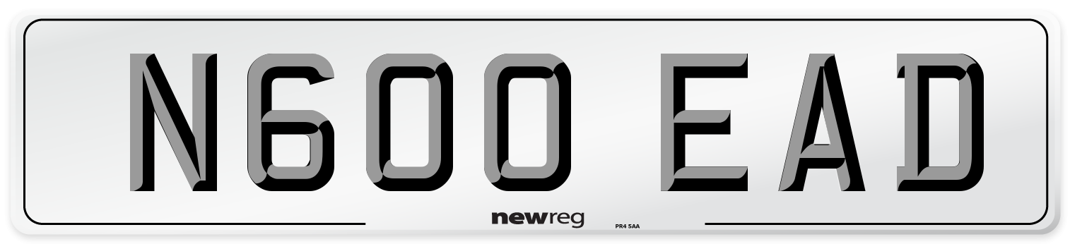 N600 EAD Number Plate from New Reg